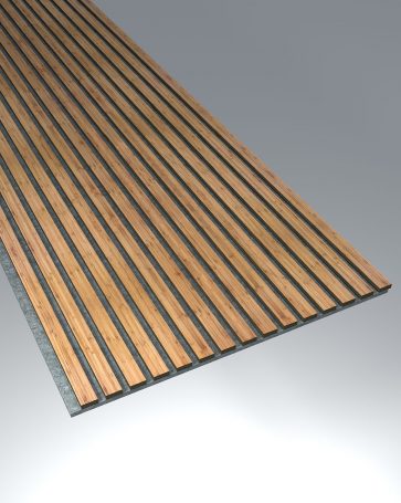 Close up of bamboo veneered wood panels