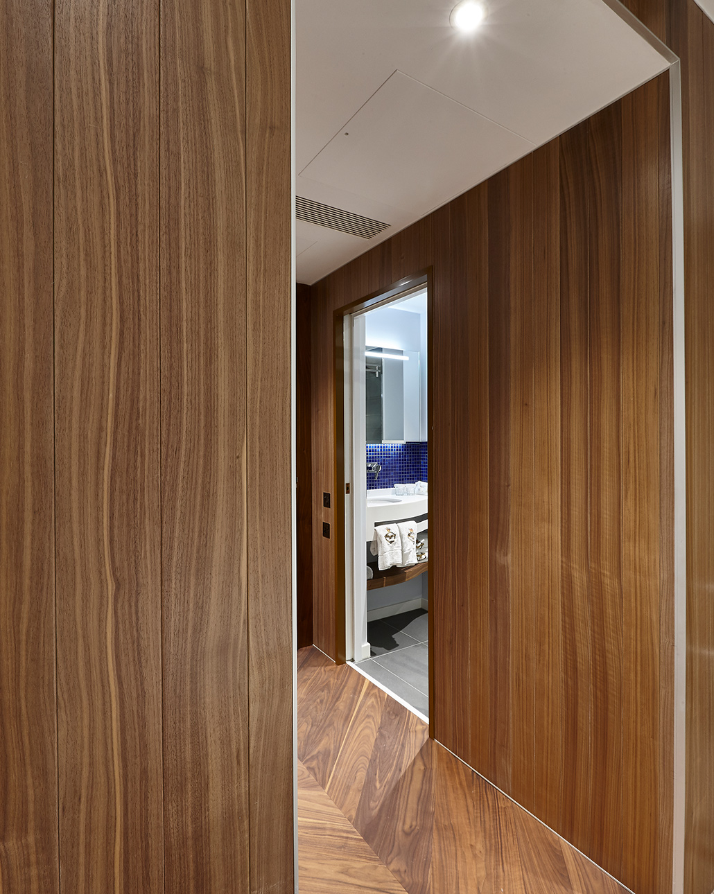 Interior wall panelling walnut panels