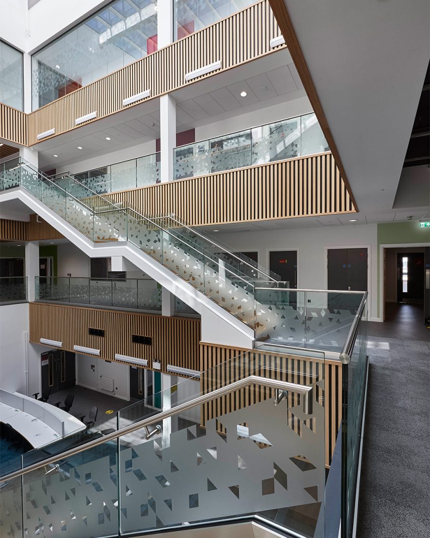 School Atrium With Customised RIB Solution | Gustafs Scandinavia