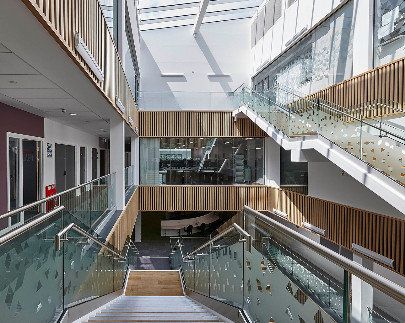 School Atrium With Customised RIB Solution | Gustafs Scandinavia