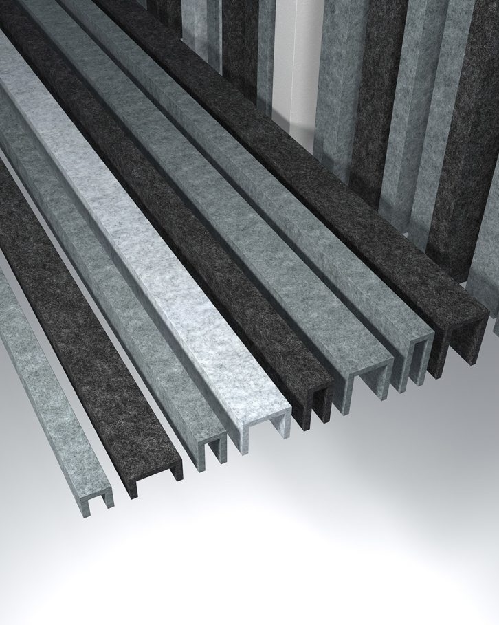 Feltfon Linear Rib | sound absorbing walls and ceilings from Gustafs ...
