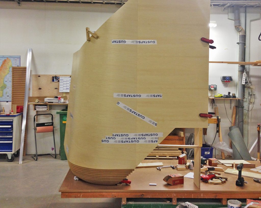 Gustafs production of rounded wall panel elements