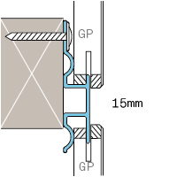 Demountable panels open joint 15mm gap 