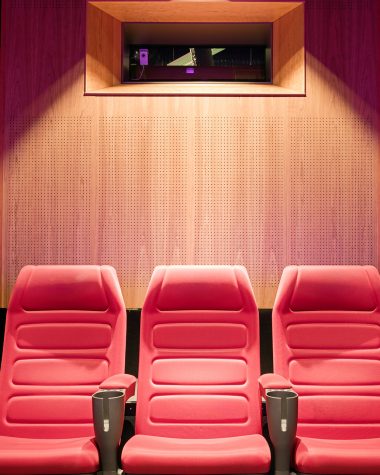 Cinema wall with acoustic wood panel ph5