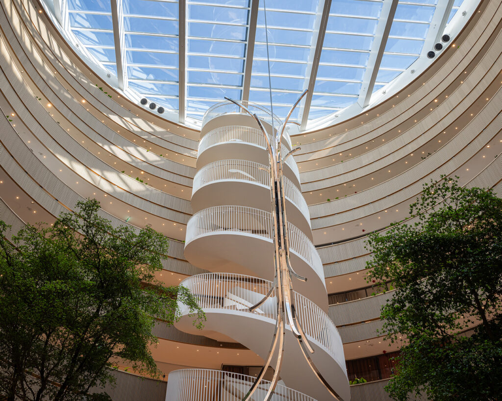 Stunning atrium from below