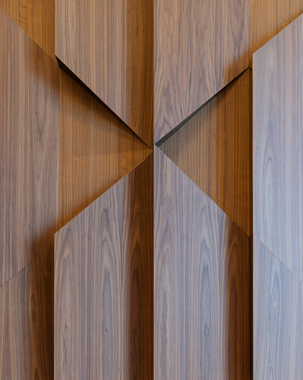 Bespoke walnut panels in stunning skyscraper | Gustafs Scandinavia