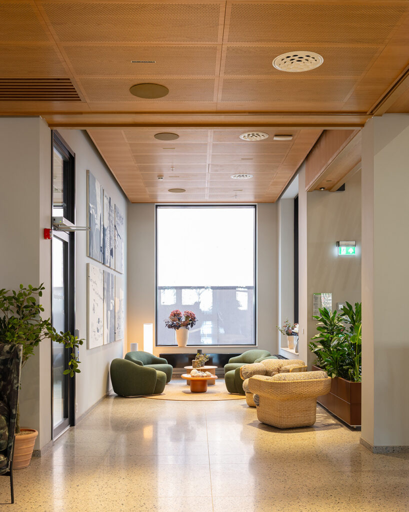 Large window and ceiling panels