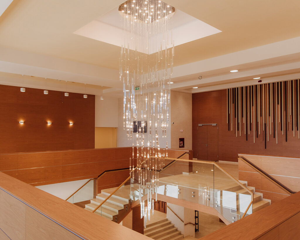 Music academy entrance staircase