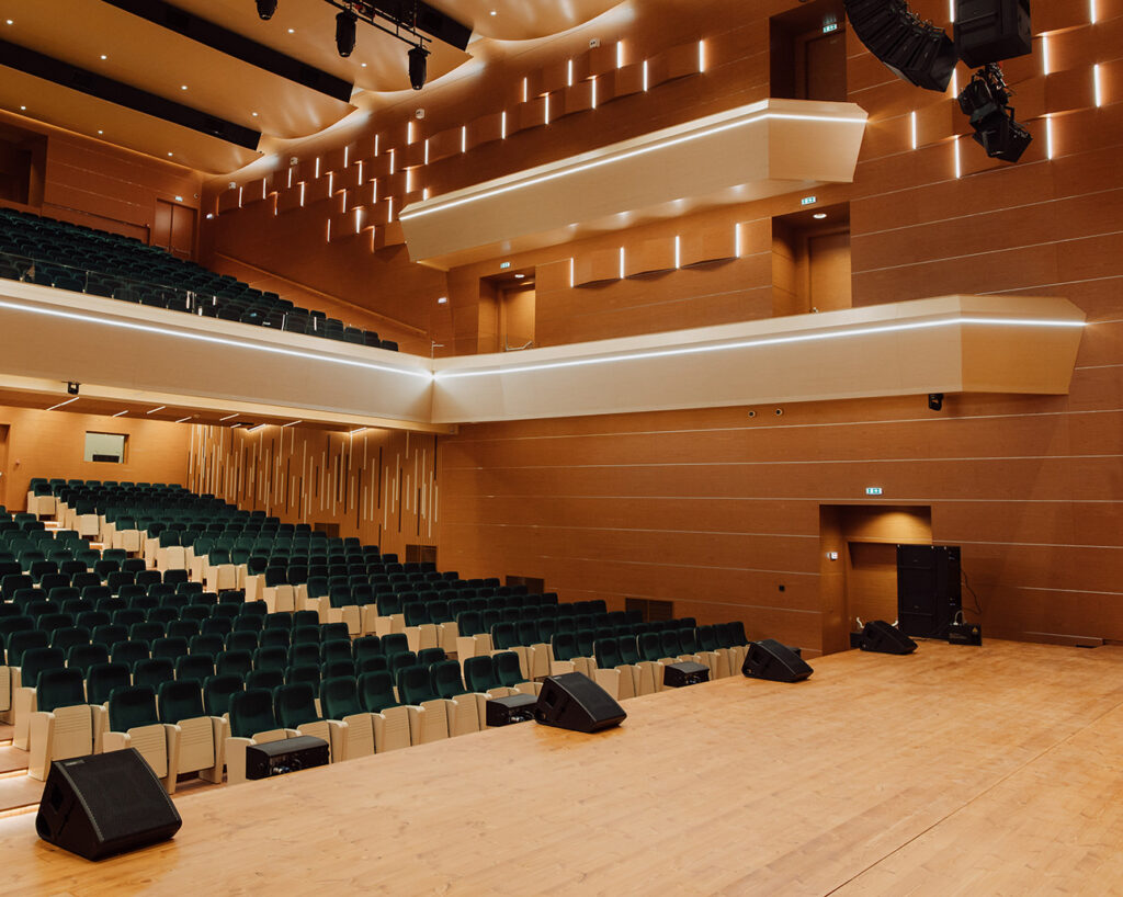 Panels seen from stage