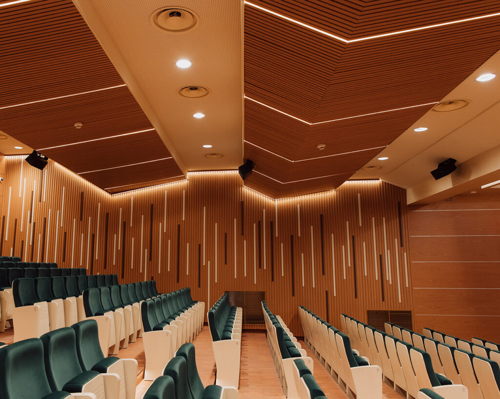 Music academy side wall and ceiling