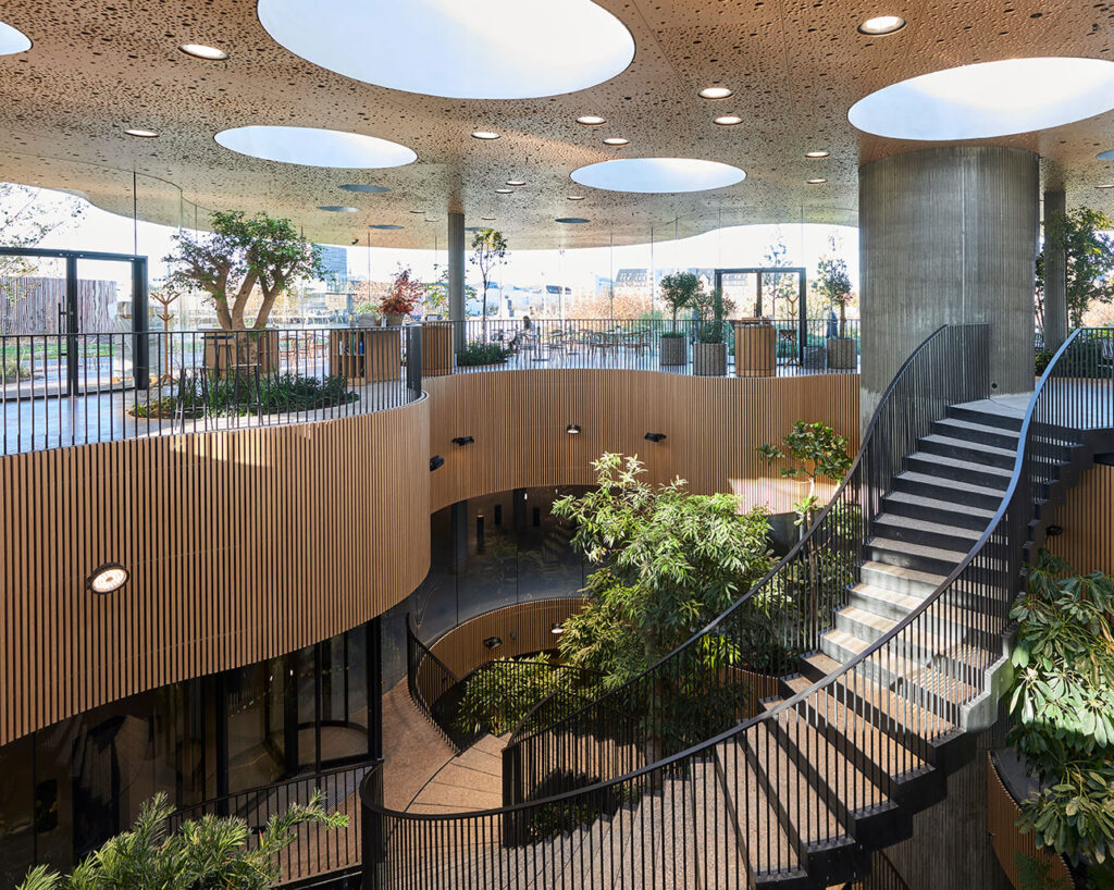 Operaparken ribs in oak veneer