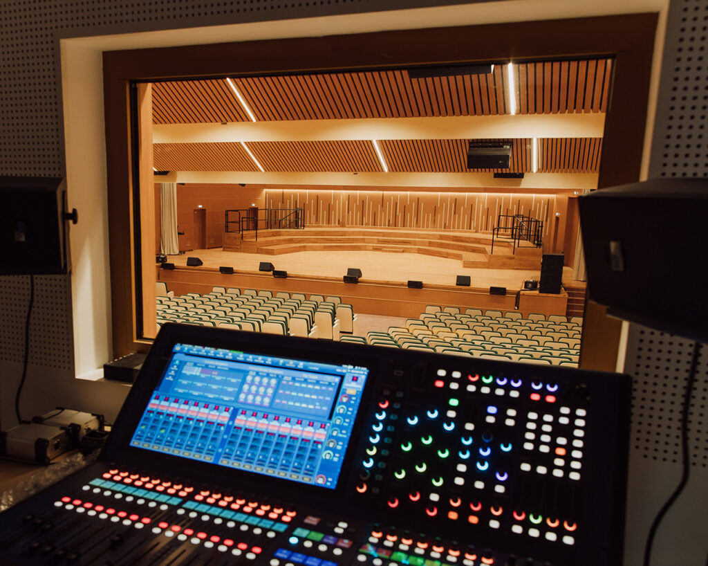 Stage seen from control room