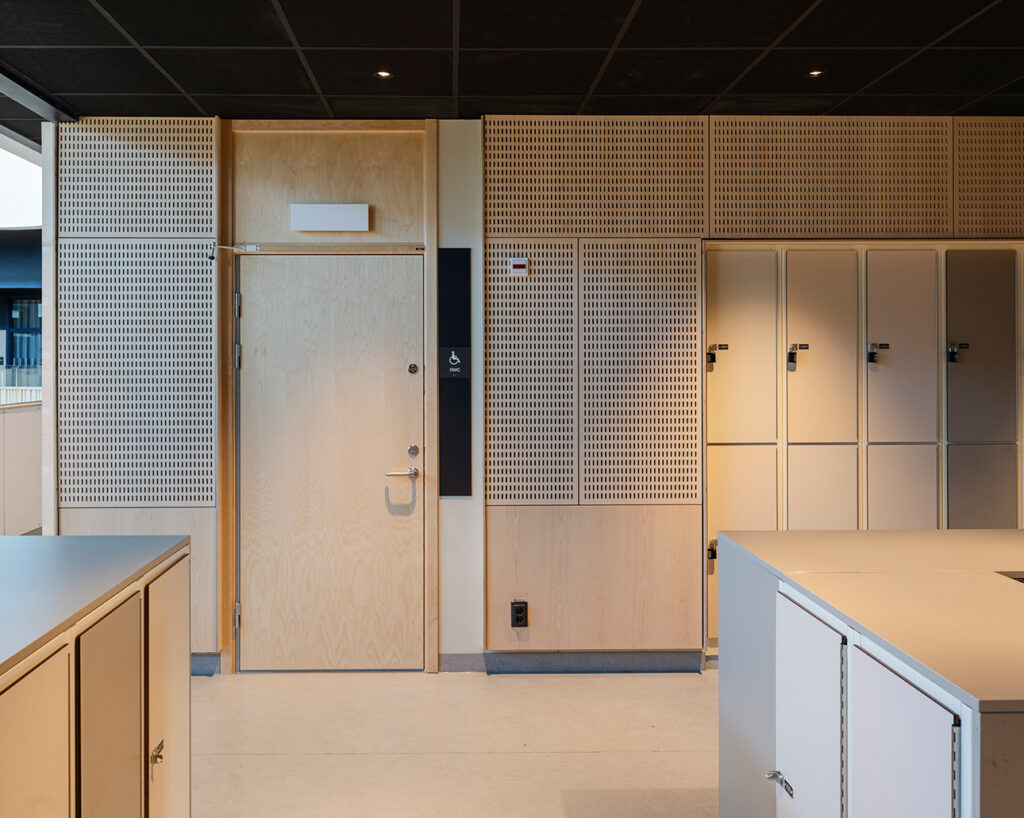 Perforated panels around doors