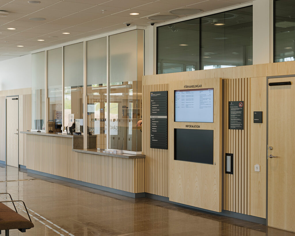 District court reception with ash ribs