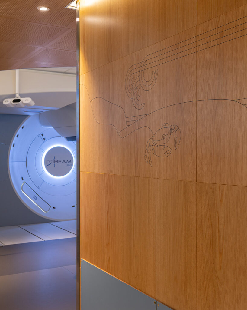 Crab print in radium hospital