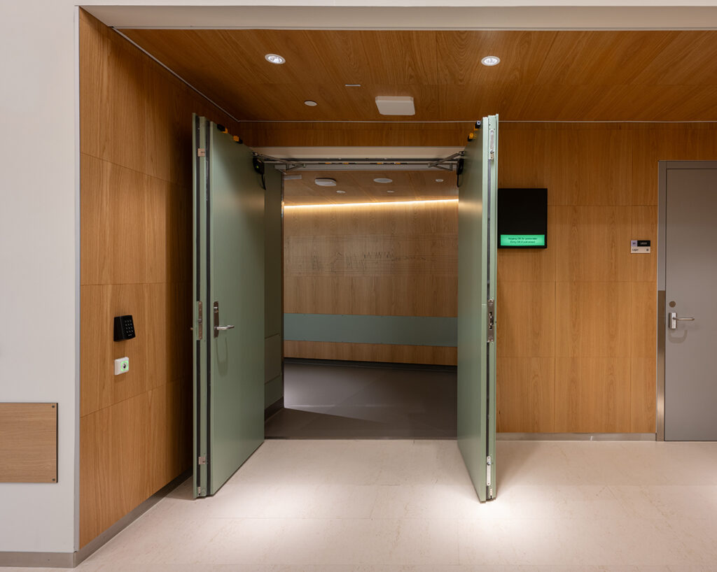 Oak panels around doors