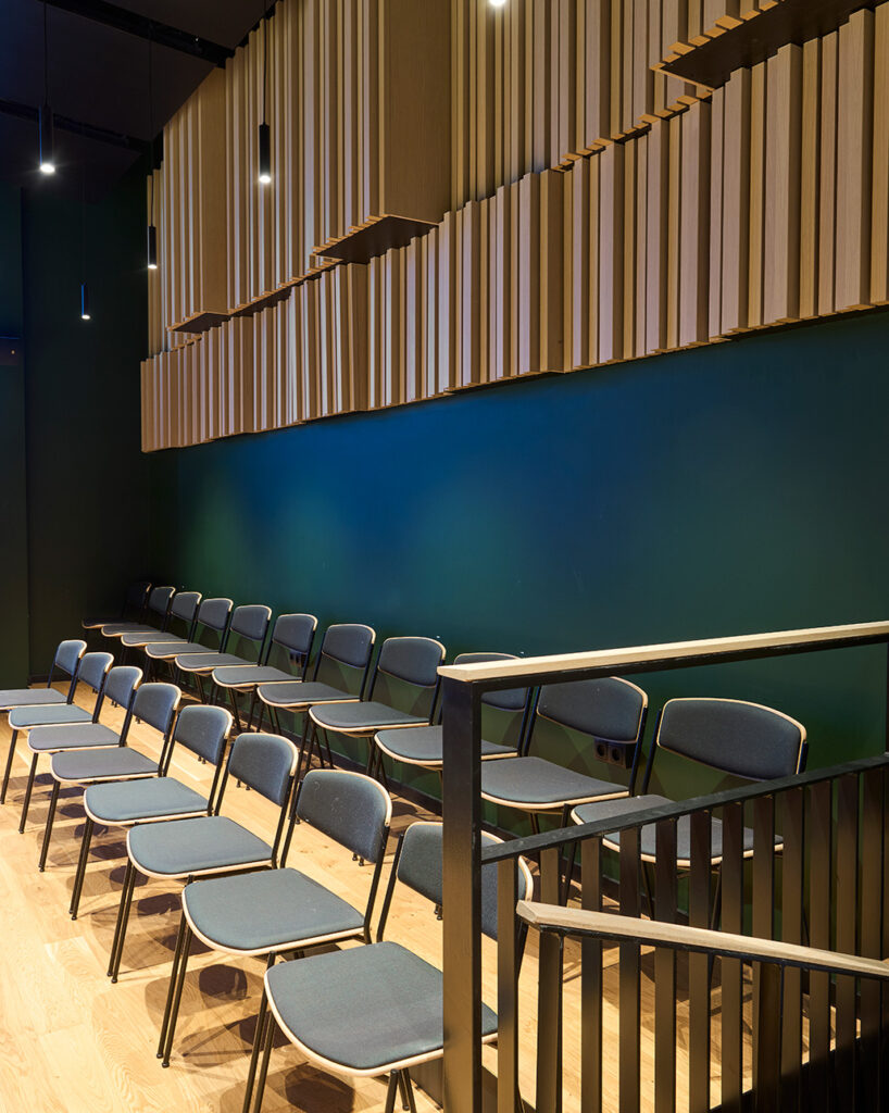 Oak Ribs above chairs