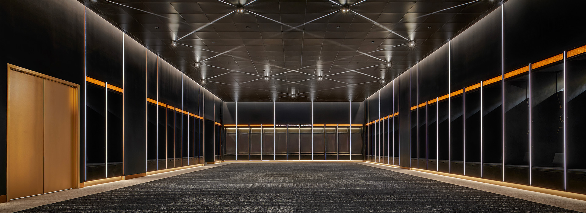 Caesars Superdome football locker room in New Orleans
