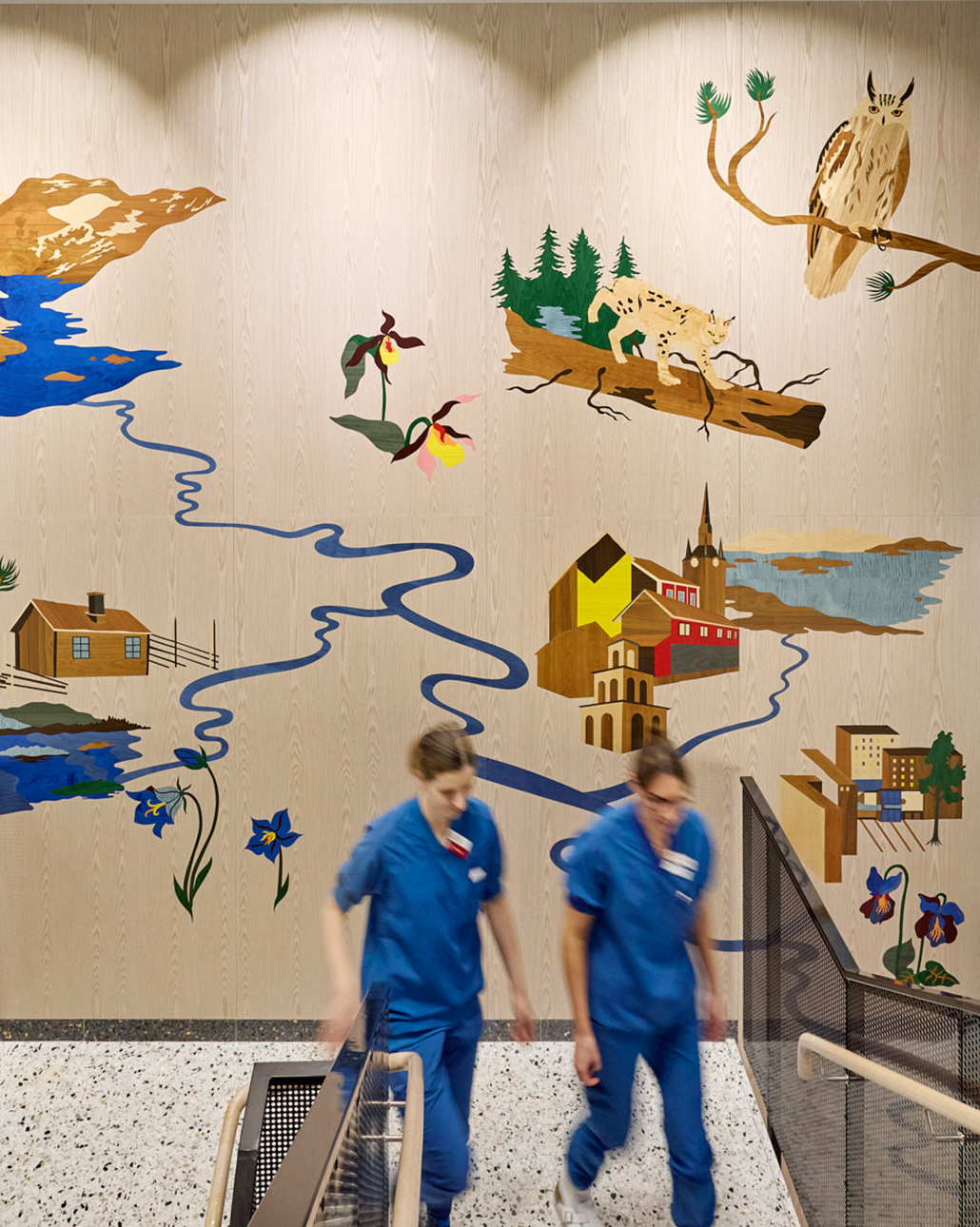 30 sqm Intarsia in Falun University hospital 