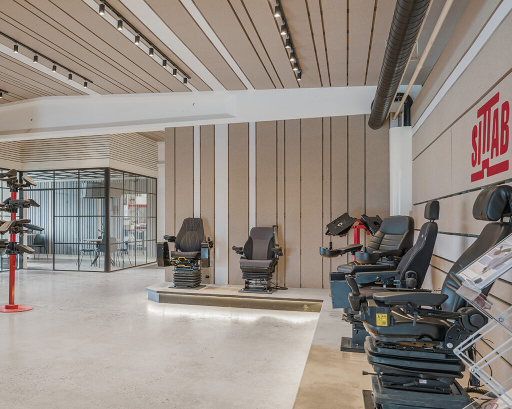 Feltfon in showroom and office